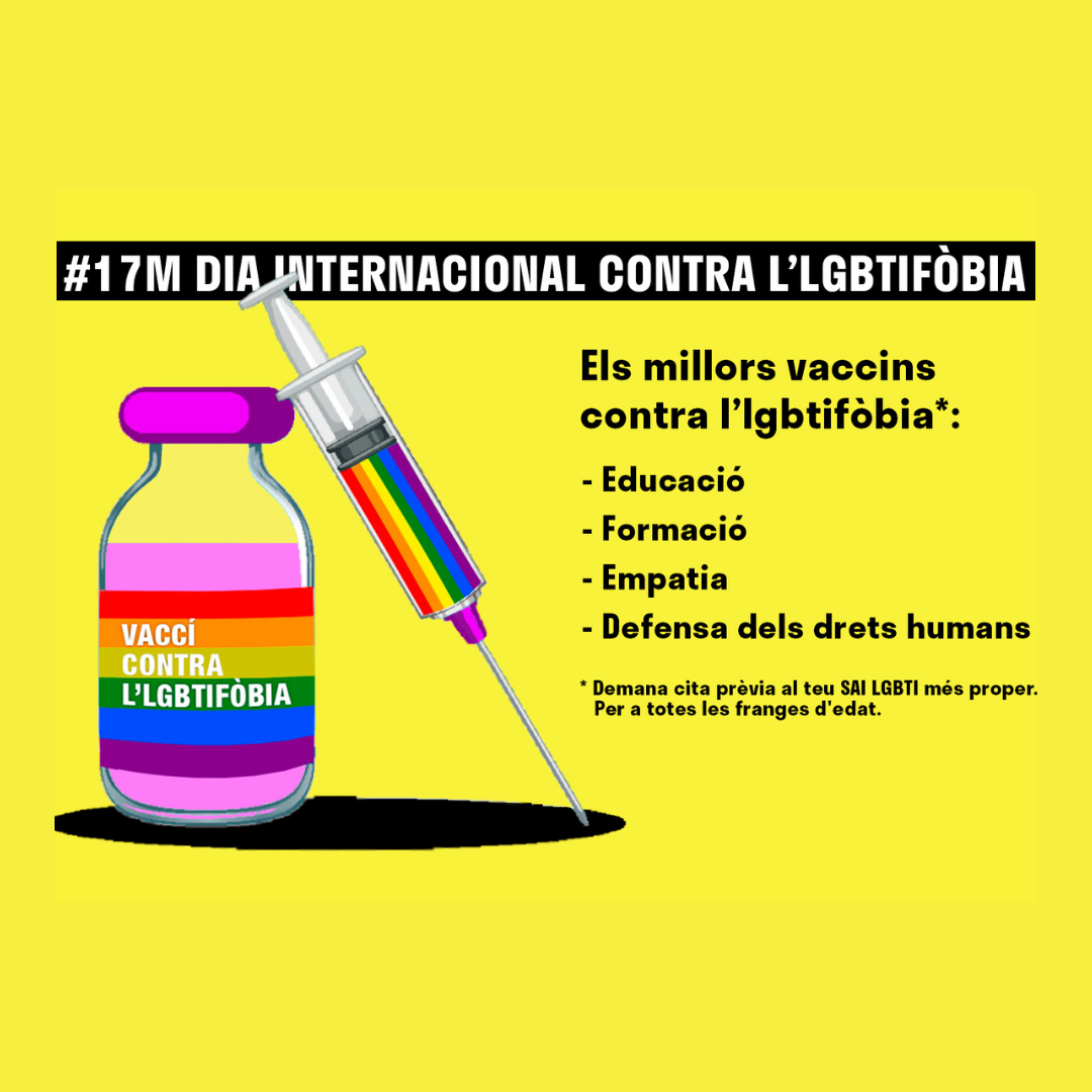 Declaració contra l'homofòbia: la lesbofòbia, la gaifòbia, la bifòbia i la transfòbia